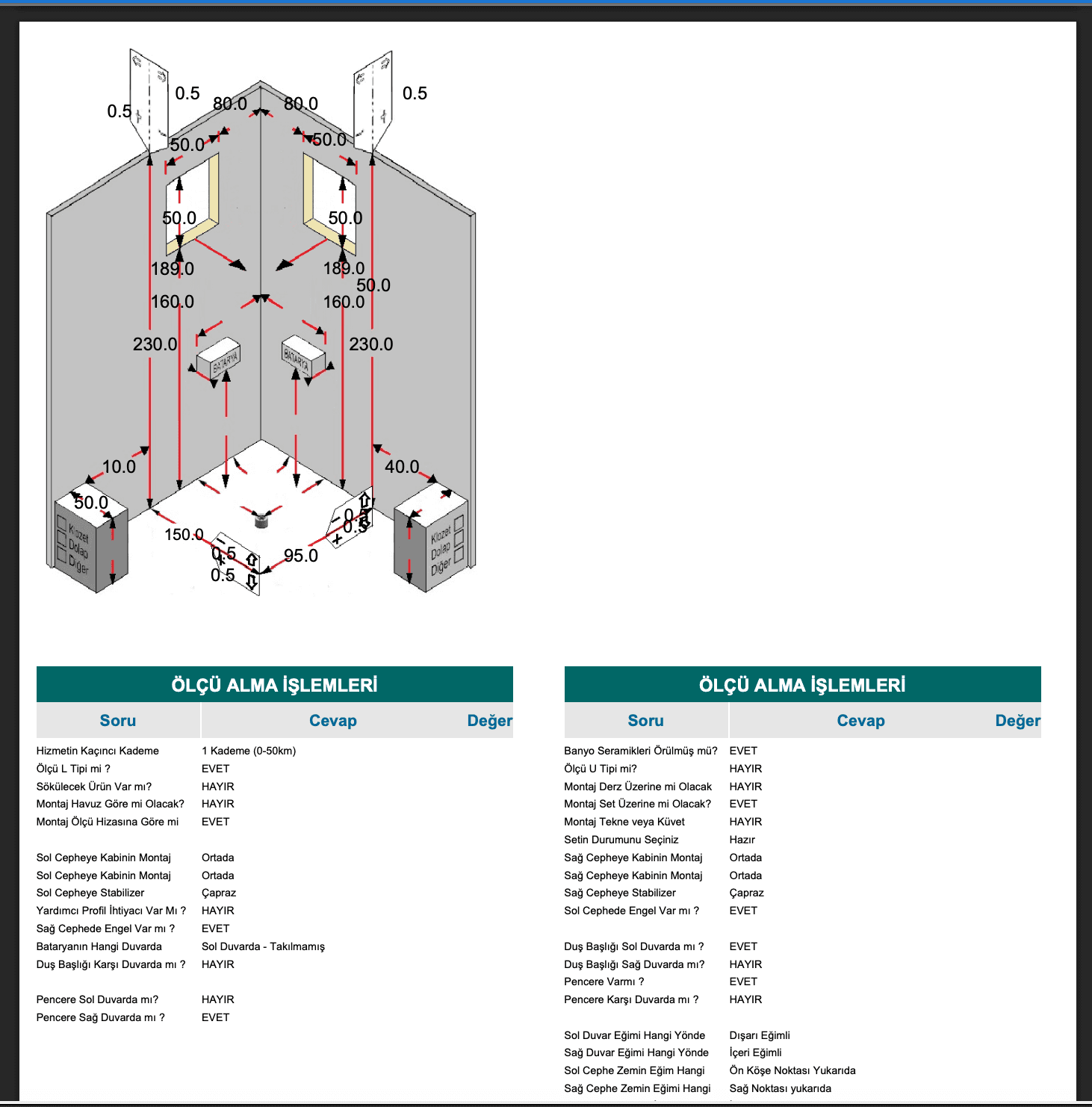 FieldCo Kontrol Listesi PDF Raporu